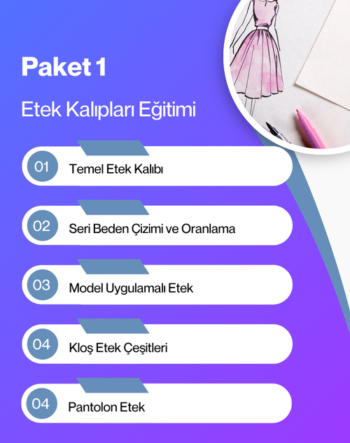 Paket 1: Etek Kalıpları Eğitimi